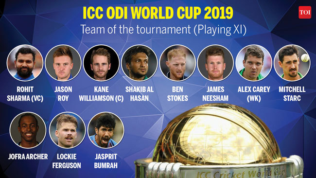 ICC World Cup 209 Team of Tournament (Image: TOI)